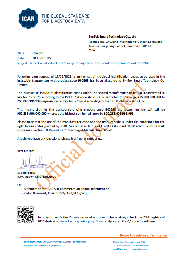 ICAR Certificate